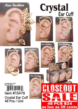 Ear Cuff Crystal Closeout